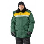 Куртка зимняя "УРАЛ" цвет: т.зеленый/желтый (48-50, 182-188)