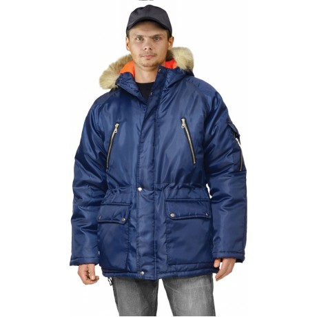 Куртка зимняя Аляска удлиненная цвет т-синий (52-54 182-188)